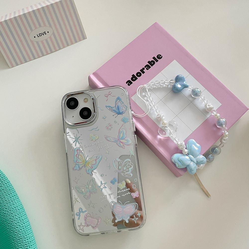 Ốp Điện Thoại Cứng Họa Tiết Bướm Cho IPhone 11 12 12Pro 12ProMax 13 13Pro 13ProMax 14 14Pro 14ProMax