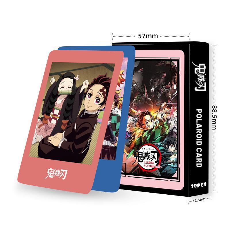 Hộp 30 Ảnh Thẻ Lomo Hai Mặt Hình Demon Slayer Polaroid
