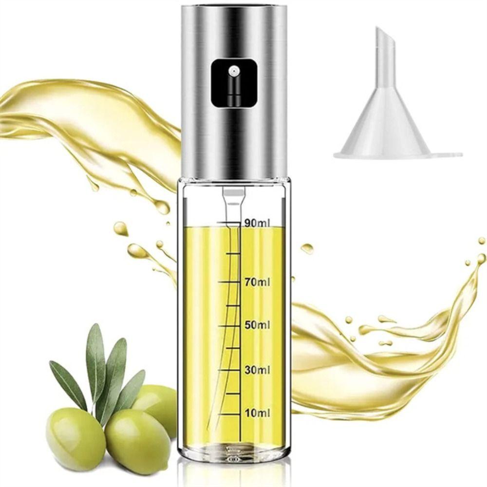Bộ 2 Bình Xịt Dầu Olive Bằng Thép Không Gỉ 100ml Tiện Dụng Cho Nồi Chiên Không Dầu