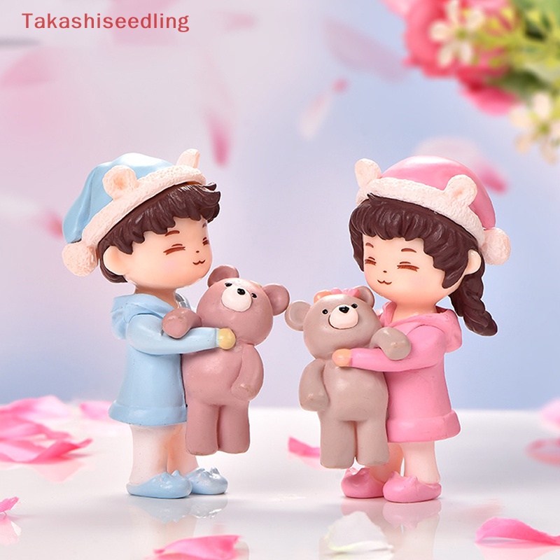 1 Cặp Đồ Ngủ Trang Trí Bánh Kem Hình Cặp Đôi Đáng Yêu