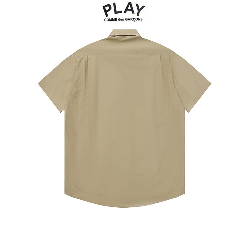 ❤❀  ❤ Áo Sơ Mi Cotton Ngắn Tay Thêu Họa Tiết Trái Tim Thời Trang Cho Cặp Đôi