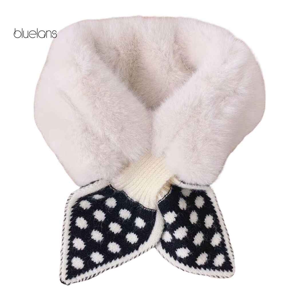 Bluelans Khăn Choàng Cổ Siêu Mềm Giữ Ấm Mùa Đông Họa Tiết Chấm Bi Ngọt Ngào Cho Bé Gái Mặc Hàng Ngày