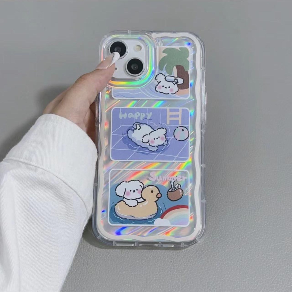 Ốp Điện Thoại Mềm Trong Suốt In Hình Cún Bơi Lội Dễ Thương Cho Iphone XR XiPhone12PRO147PLUS8 / Apple ADH5