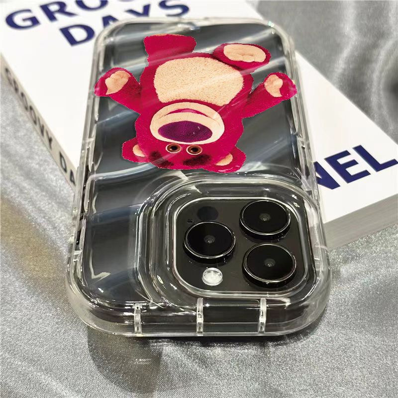 Ốp Điện Thoại Mềm Trong Suốt Hình Gấu Và Dâu Tây 1312 plussins8 Cho iPhone14promax / 7 Cute 11 / / Apple xr FJSS