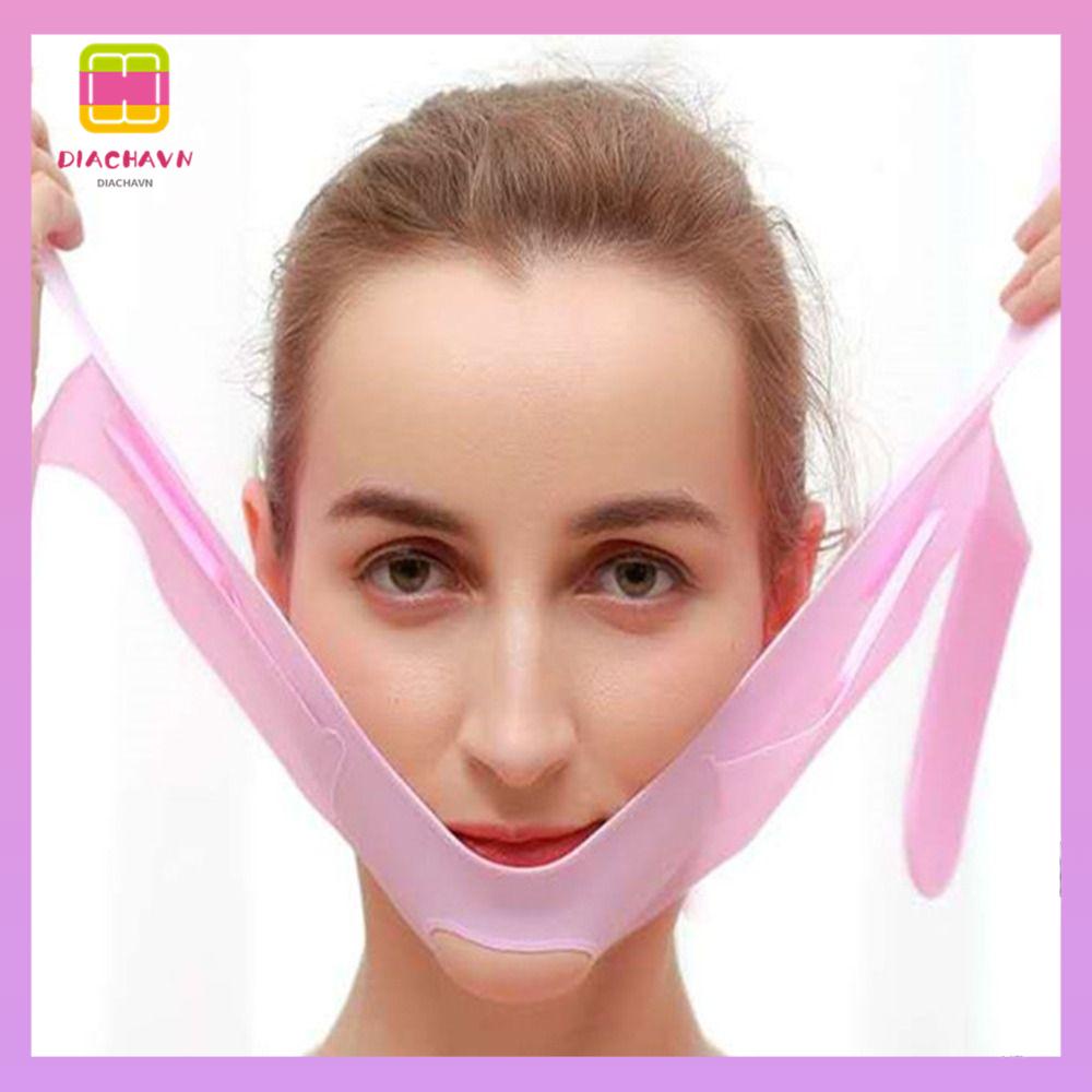 DIACHAVN Đai Silicone Nén Nâng Cằm Tạo Hình Chữ V Có Thể Tái Sử Dụng