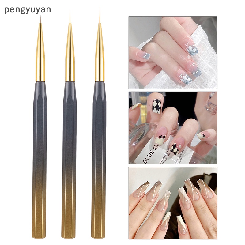 Bộ 3 Bút Vẽ Móng Tay Nghệ Thuật Gel UV