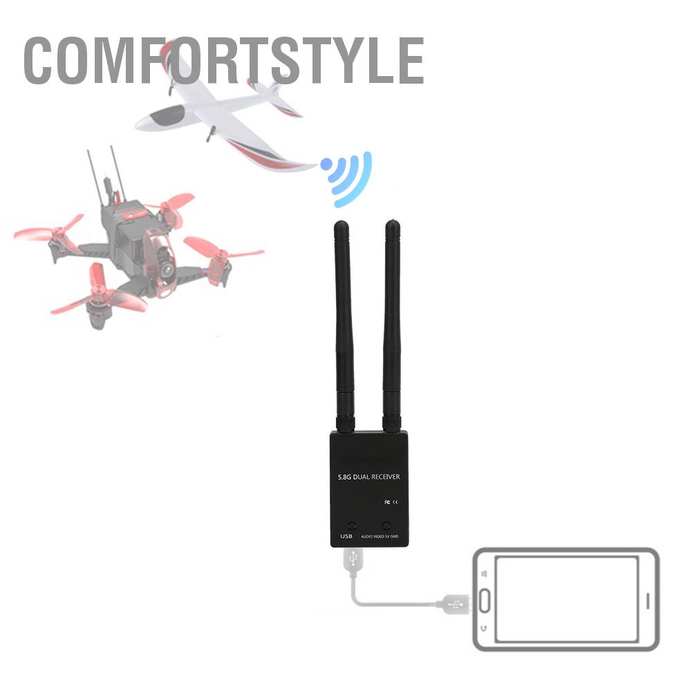 Comfortstyle Cho Skydroid UVC Ăng Ten Kép 5.8G Điện Thoại Di Động Truyền Hình Ảnh Thu FPV Chụp Trên Không VR Quay Video