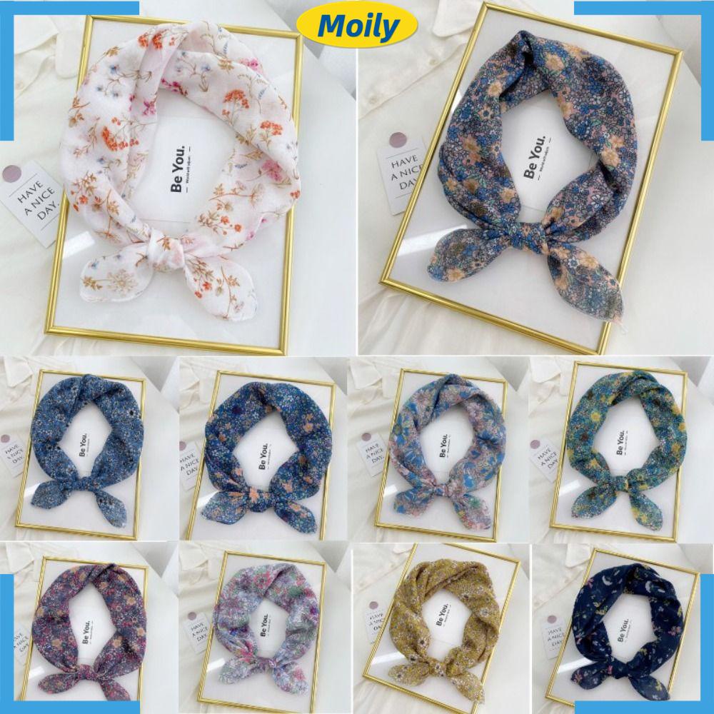 MOILYVN Dây Buộc Tóc Phong Cách Retro 58 * 58cm Cho Nữ