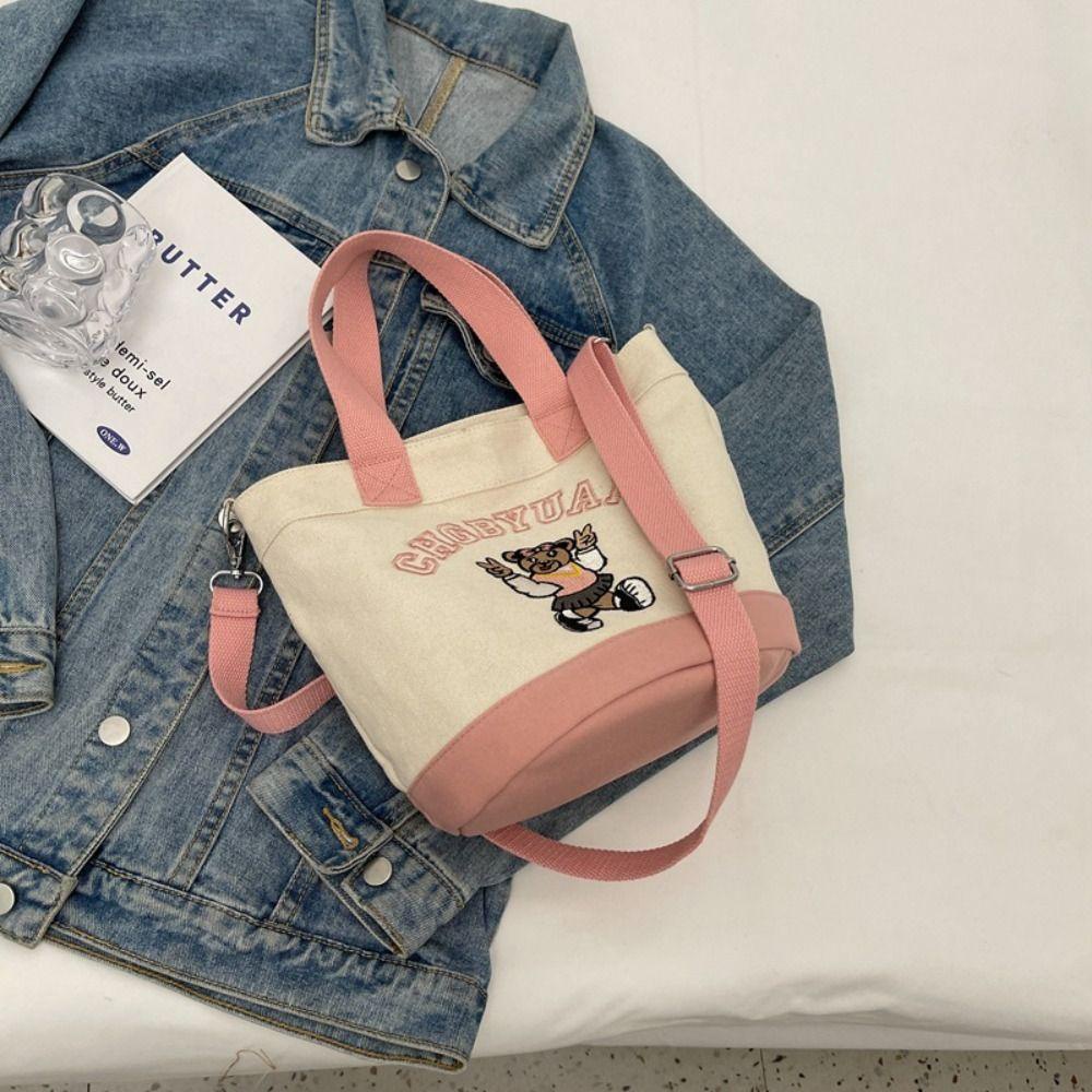 MIQUEL Túi Xách Đeo Vai Sức Chứa Lớn Phong Cách Hoạt Hình Dễ Thương Cho Nữ