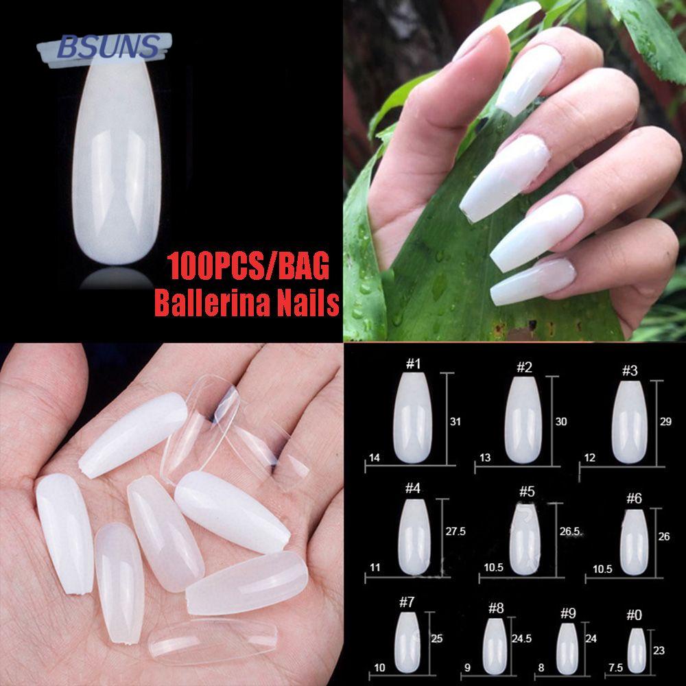 BSUNS Móng Tay Giả Múa Ba Lê Trong Suốt / Trắng / Tự Nhiên