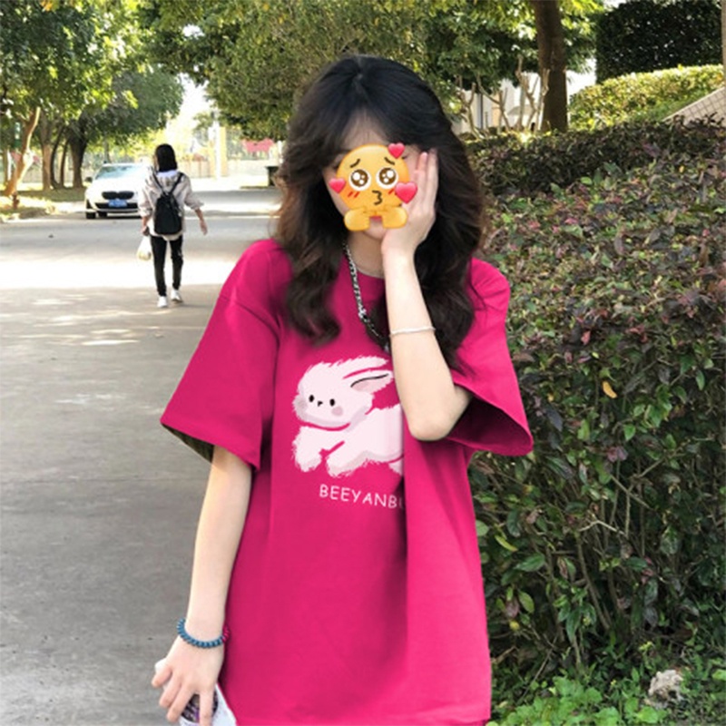 Áo Thun Cotton Tay Ngắn Dáng Rộng Thiết Kế Mới Năng Động Thời Trang Dành Cho Nữ