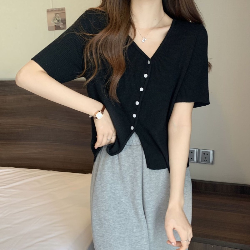 COZOK Áo Thun Tay Ngắn Màu Trơn Form Ôm Hợp Thời Trang