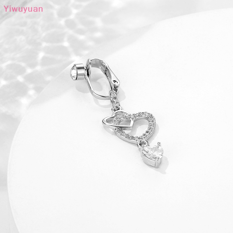 < Yiwuyuan > Khuyên Rốn Đính Pha Lê Giả Hình Bướm Mặt Trăng Mới