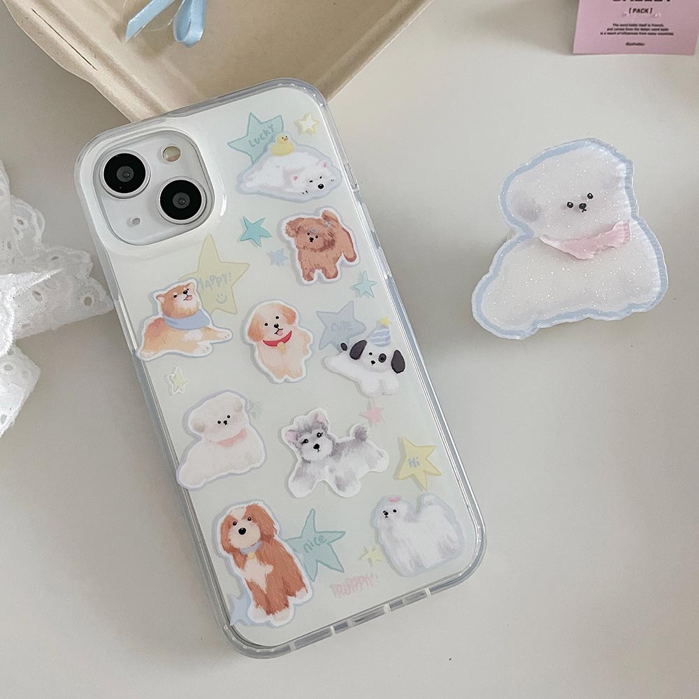 Ốp Điện Thoại Cứng Họa Tiết Chú Chó Cho IPhone 11 12 12Pro 12ProMax 13 13Pro 13ProMax 14 14Pro 14ProMax