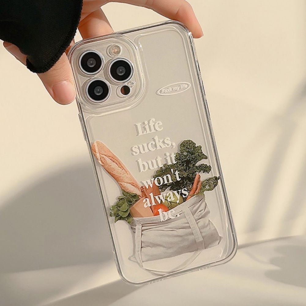 Ốp Điện Thoại TPU Mềm Chống Sốc Chống Bụi In Hình Rau Củ Đơn Giản Cho IPhone 11 12 13 14 Pro Max X XR 8 7 Plus SE