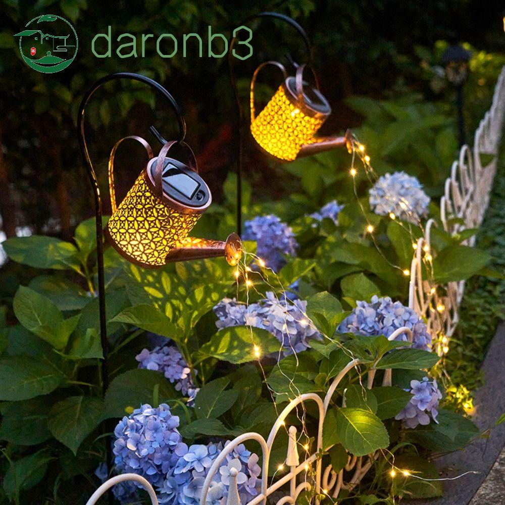 DARONUN Bình Tưới Cây Có Đèn Năng Lượng Mặt Trời Chống Thấm Nước