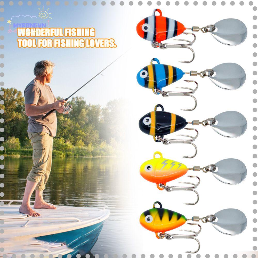 MYRONGVN Mồi Câu Cá Giả 10g Bằng Kim Loại Có Móc