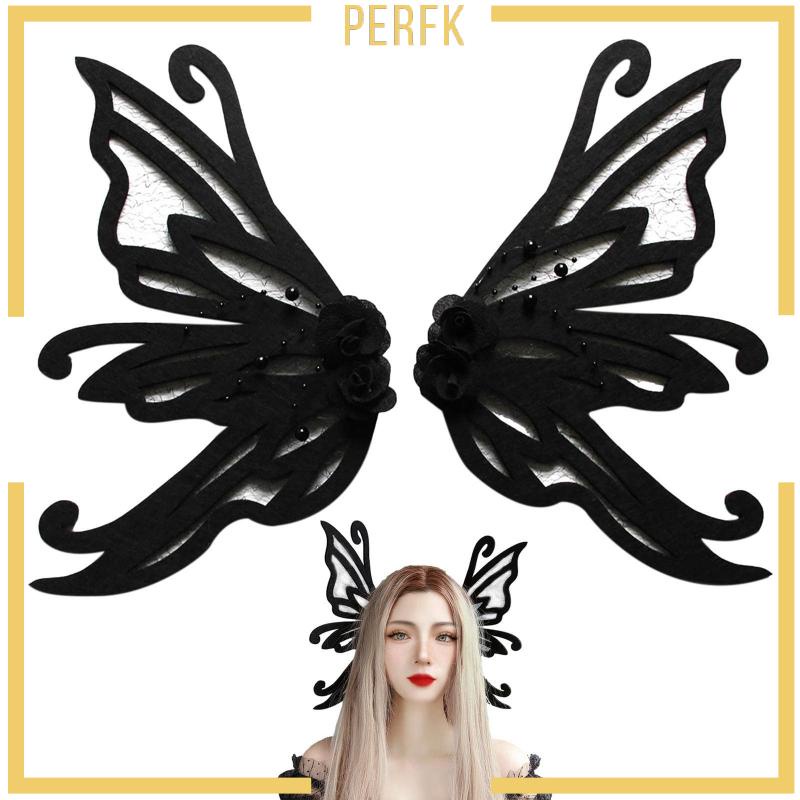 Kẹp Tóc Hình Bướm Phong Cách Gothic