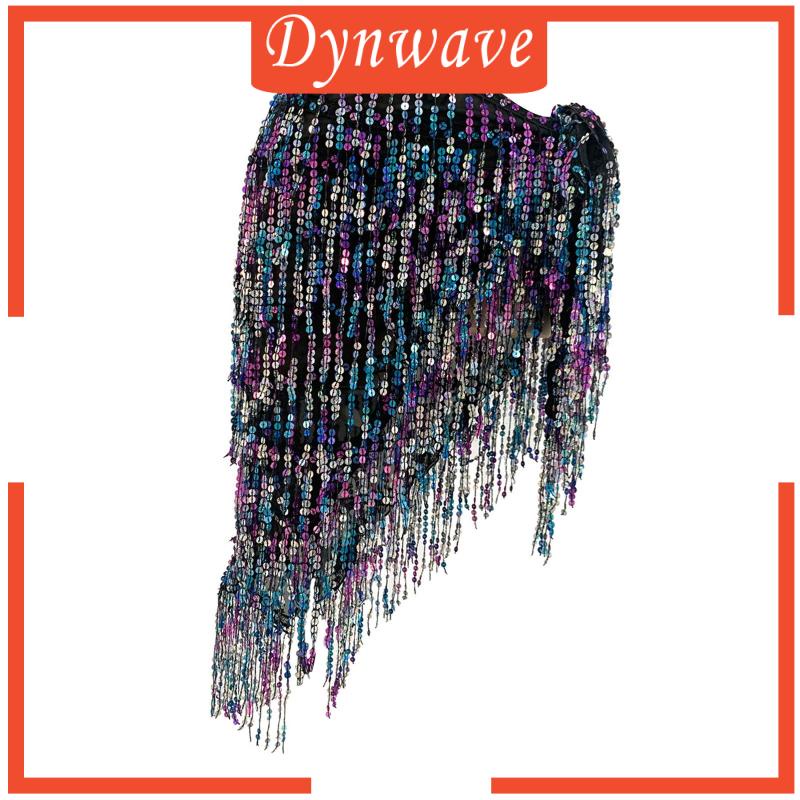 Khăn Choàng Tua Rua Đính Kim Sa Lấp Lánh Dùng Biểu Diễn Múa Bụng