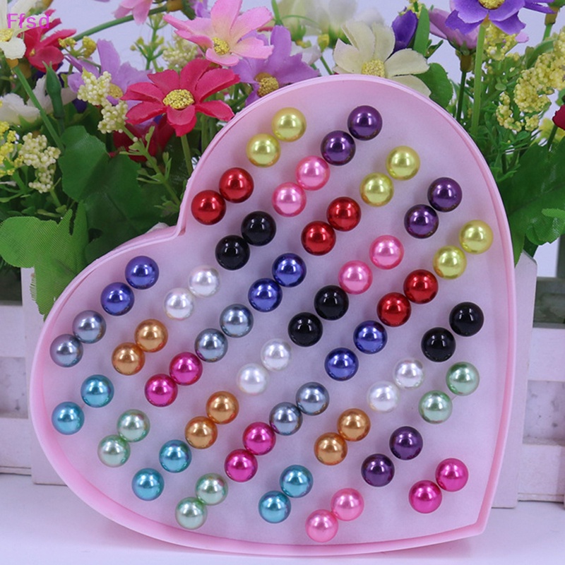 {Ffsd} Set 36 Đôi Bông Tai Hai Mặt Đính Ngọc Trai Venetian Dành Cho Nữ * Hàng Bán Chạy