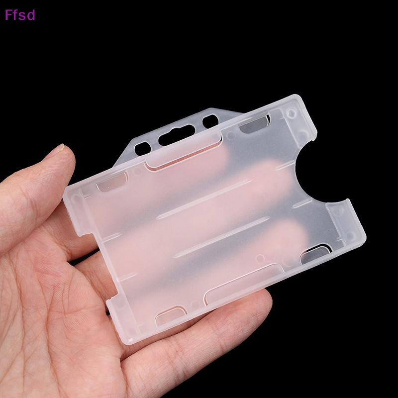 Bộ 4 Bao Đựng Thẻ ID Bằng Nhựa Cứng Hai Mặt Đa Năng Unisex