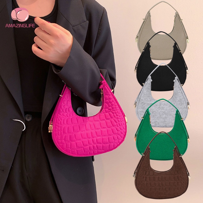 Túi Đeo Chéo Da Cá Sấu Phong Cách INS Vintage Sang Trọng Đa Năng