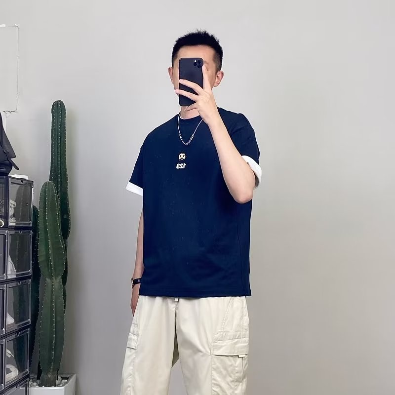 Áo Thun Tay Ngắn Cổ Tròn Dáng Rộng In Hình Thời Trang Mùa Hè Cho Cặp Đôi