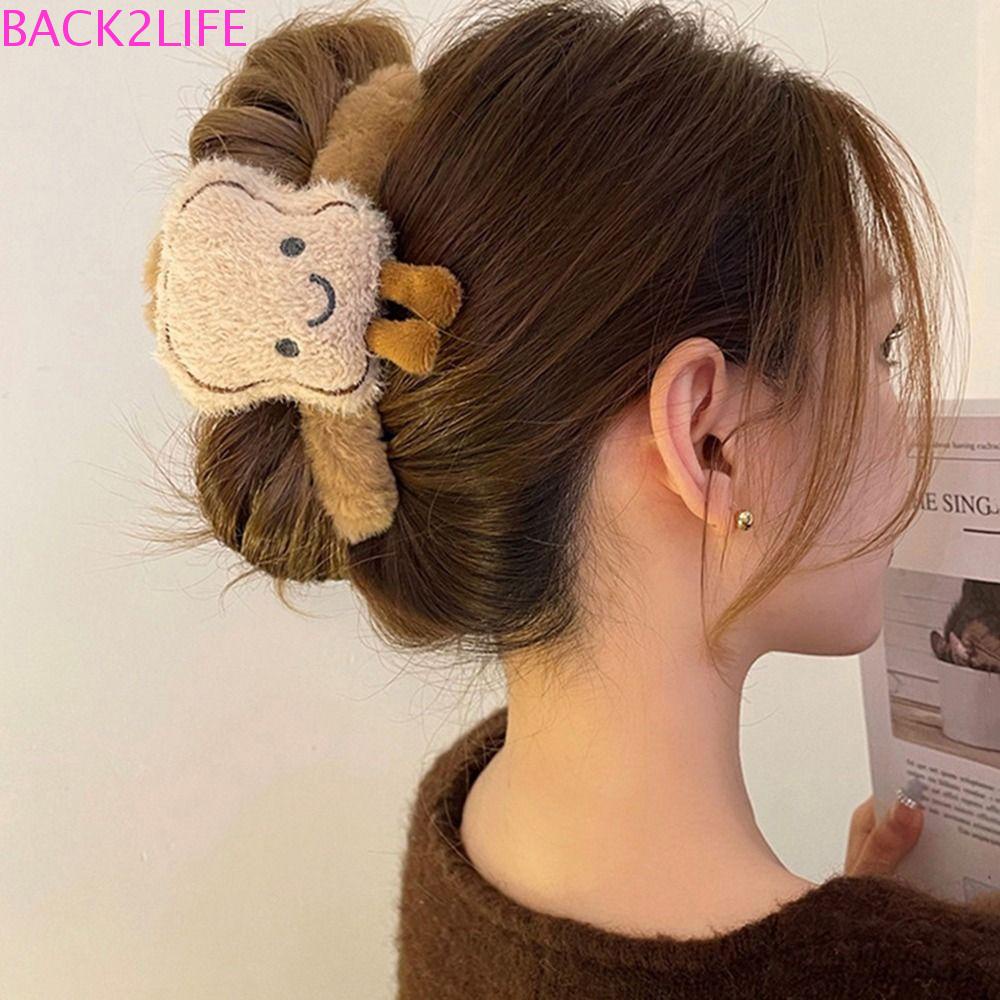 BACK2LIFE Kẹp Tóc Đuôi Ngựa Hình Cá Mập Dễ Thương Phong Cách Hàn Quốc Cho Nữ