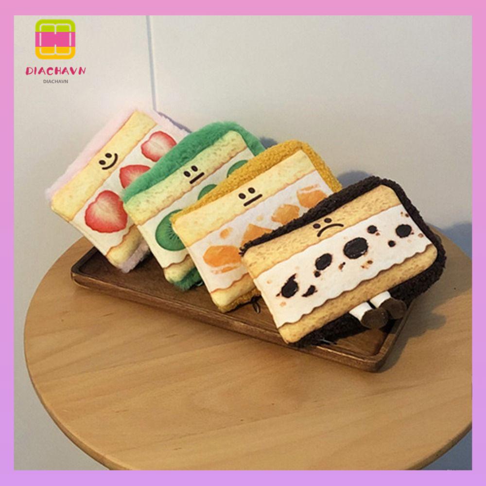DIACHAVN Túi Đựng Bút Cỡ Lớn Hình Bánh Sandwich Trái Cây Vui Nhộn Chất Lượng Cao Ốp