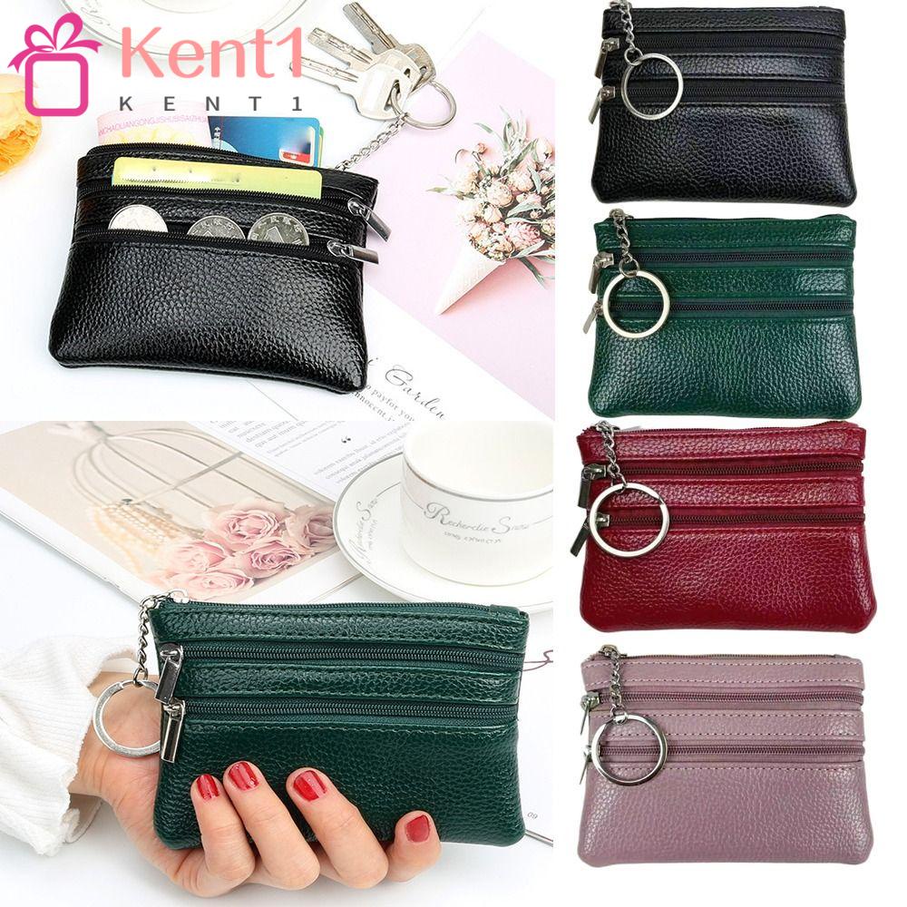 KENT1 Ví Đựng Tiền / Thẻ Có Móc Khóa Gập Lại Được Dành Cho Nam Nữ Giá Đỡ