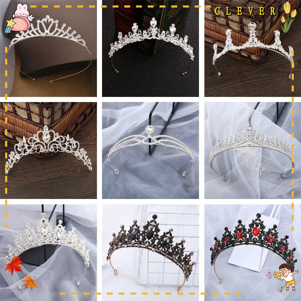 CLEVER Lược Cài Tóc Hình Vương Miện Đính Đá Thời Trang Cho Nữ