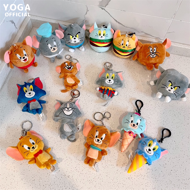 Móc Khóa Hình Tom Và Jerry Nhồi Bông Dễ Thương