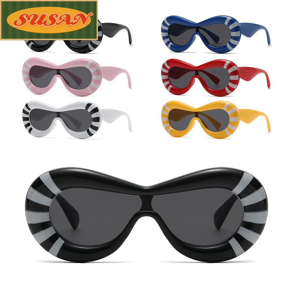 SUSANS Kính Mát Oversized Chống Tia UV400 Y2K Hình Oval