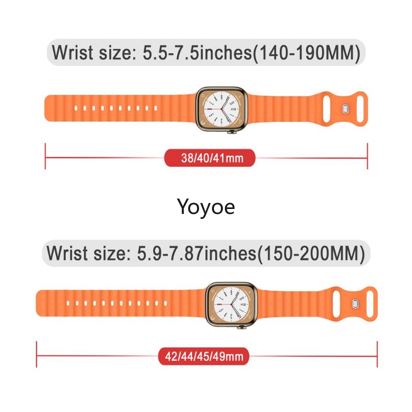 Dây Đeo Bằng Silicone 49mm / 45mm / 44mm / 42mm 41mm / 40mm / 38mm Cho iWatch Ultra Series 8 7 6 5 4 SE 3