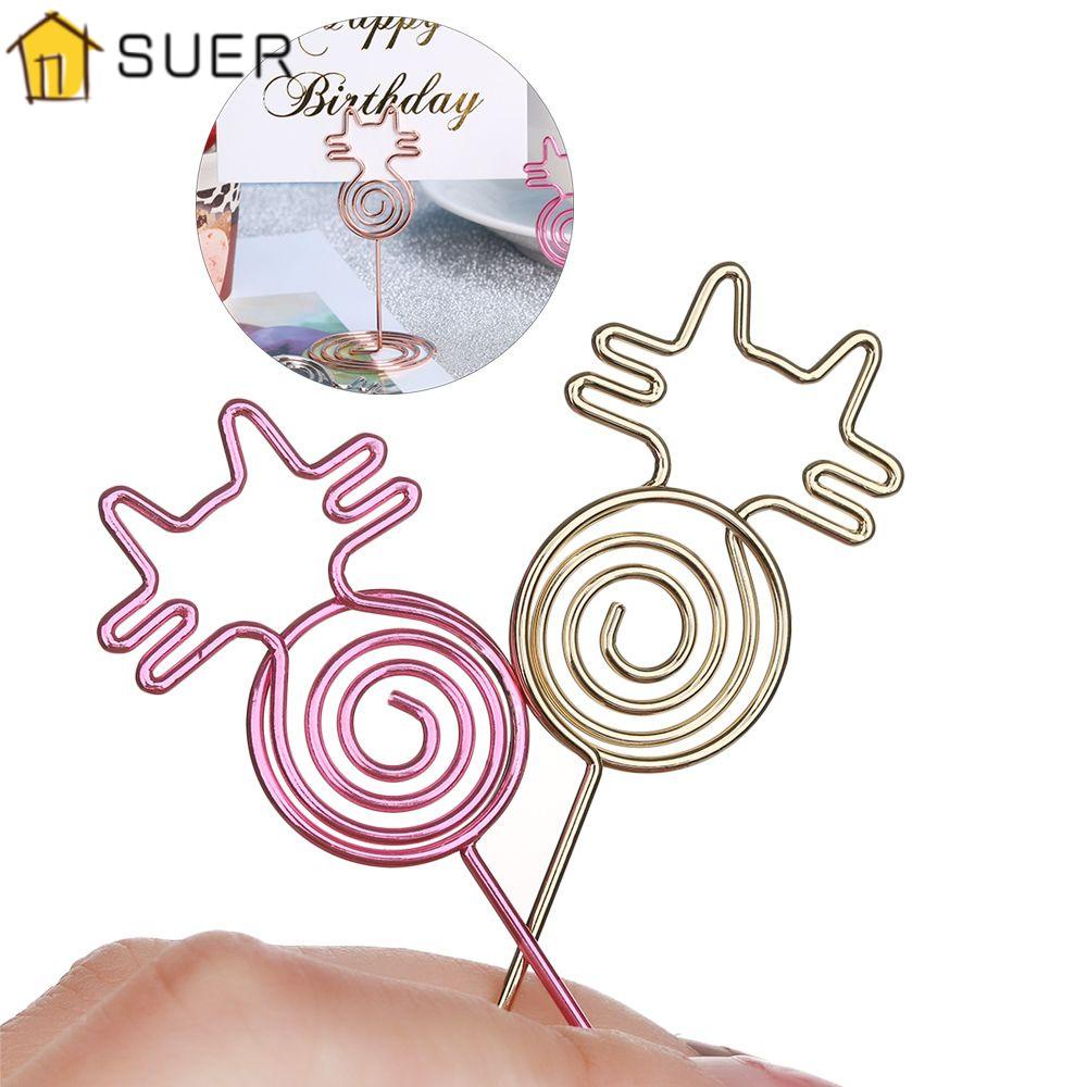SUENIN 1 / 5 Kẹp Giấy Kim Loại Hình Mèo Dễ Thương