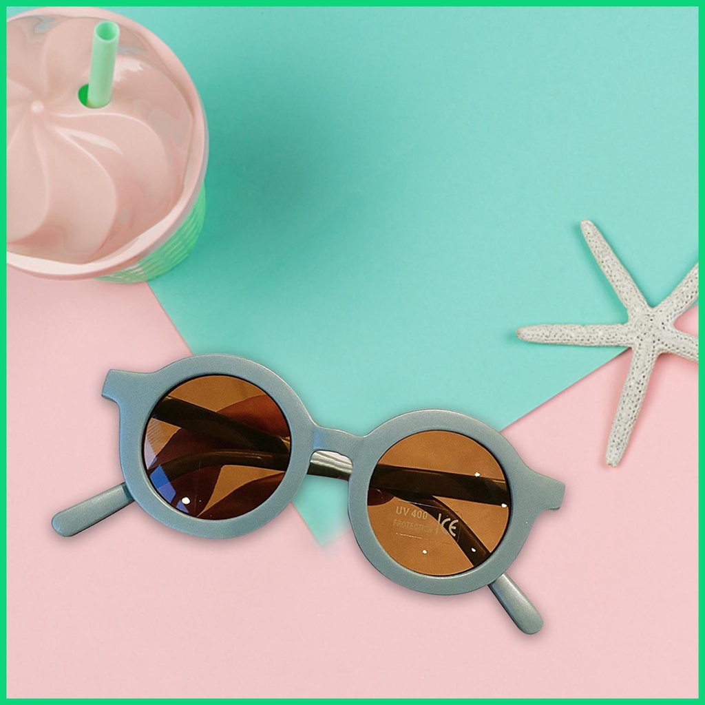 Kính Chống Nắng UV Gọng Dày Tích Hợp Vòng Cung Thiết Kế Thời Trang Chống Tia UV Cho Bé jiwvn Jwvn
