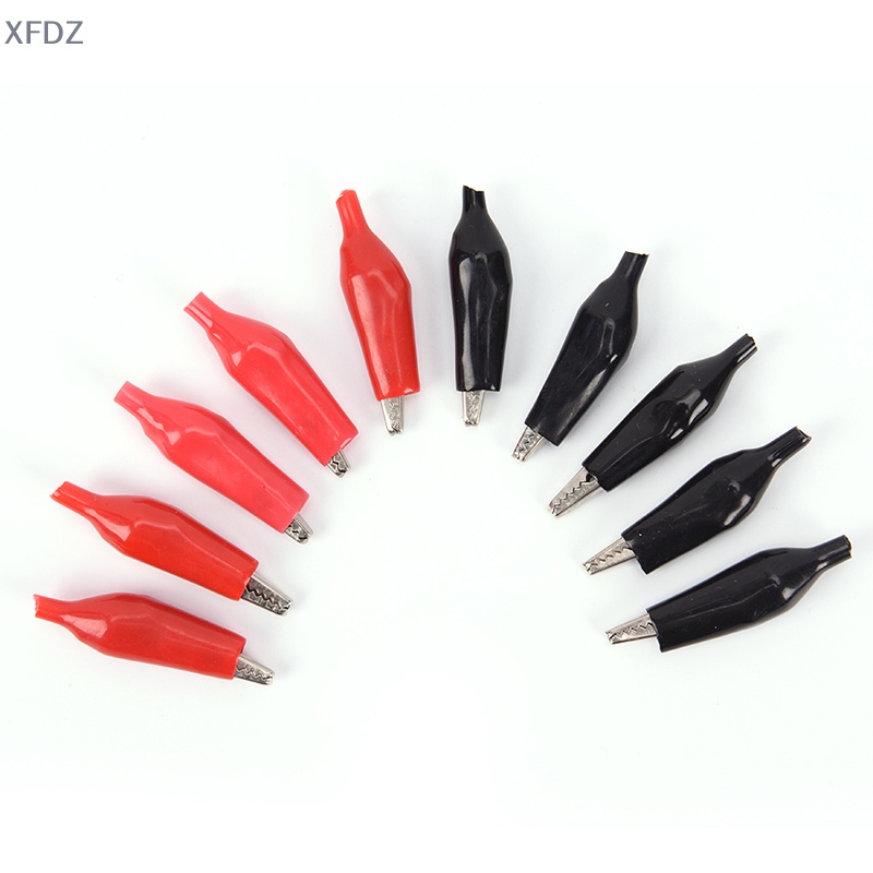 Set 10 Kẹp Cá Sấu Thử Điện Bằng Kim Loại Cách Nhiệt