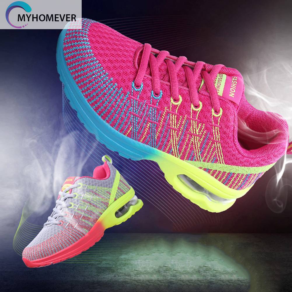 Giày Chạy Bộ Buộc Dây Thoáng Khí Thời Trang Thường Ngày Cho Nữ