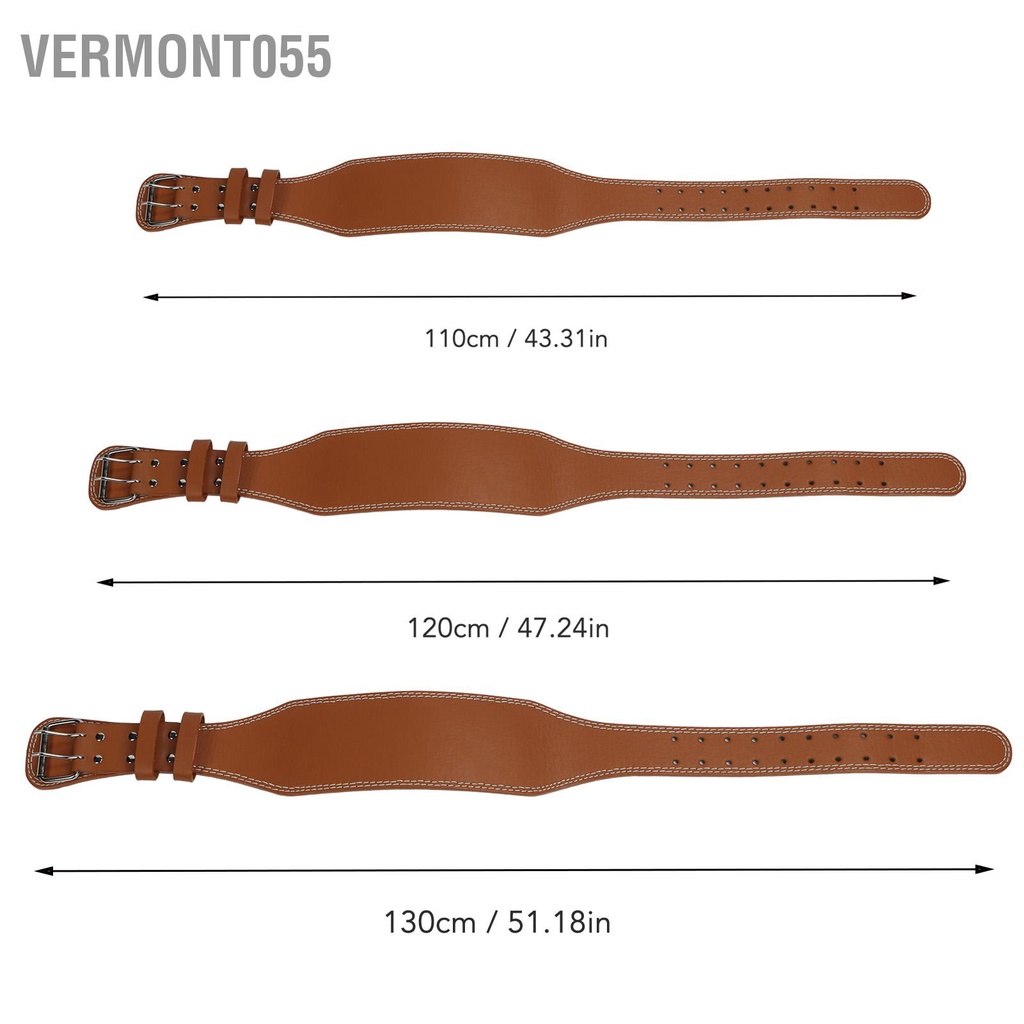 Vermont055 Đai nâng tạ Bảo vệ eo cử có thể điều chỉnh màu nâu để tập luyện