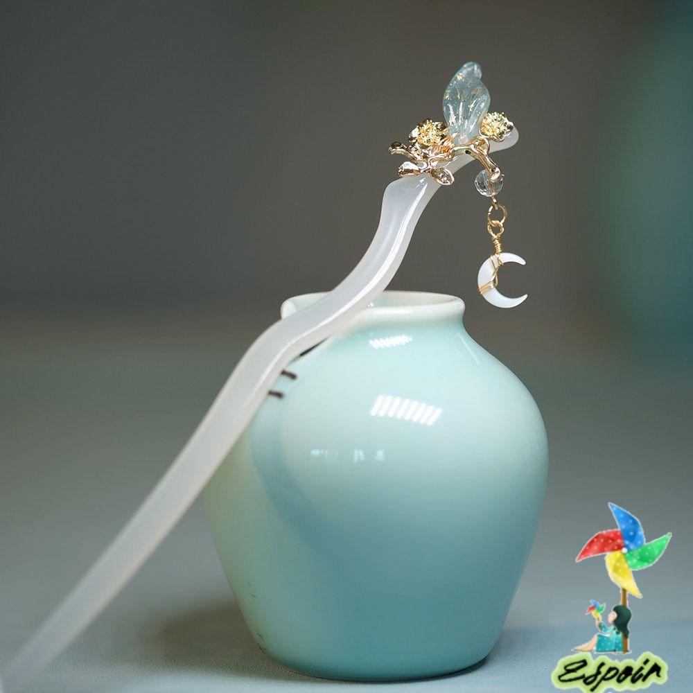 ESPO Trâm Cài Tóc Hình Mặt Trăng Phong Cách Cổ Điển Mới Cho Nữ