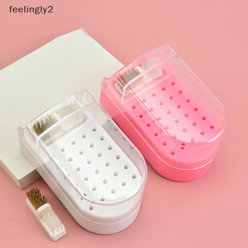 Giá Đỡ Đầu Khoan 30 Lỗ 2 Trong 1 Chống Bụi Dùng Trưng Bày Đầu Mài Móng Tay