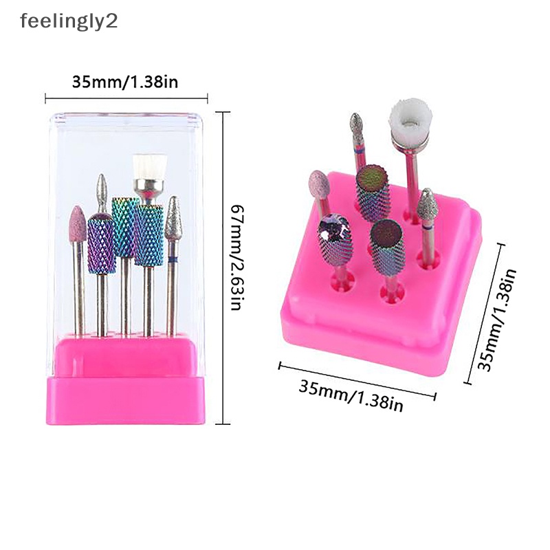 Bộ 7 Đầu Mài Móng Tay Bằng Sứ &amp; Thép Chuyên Dụng