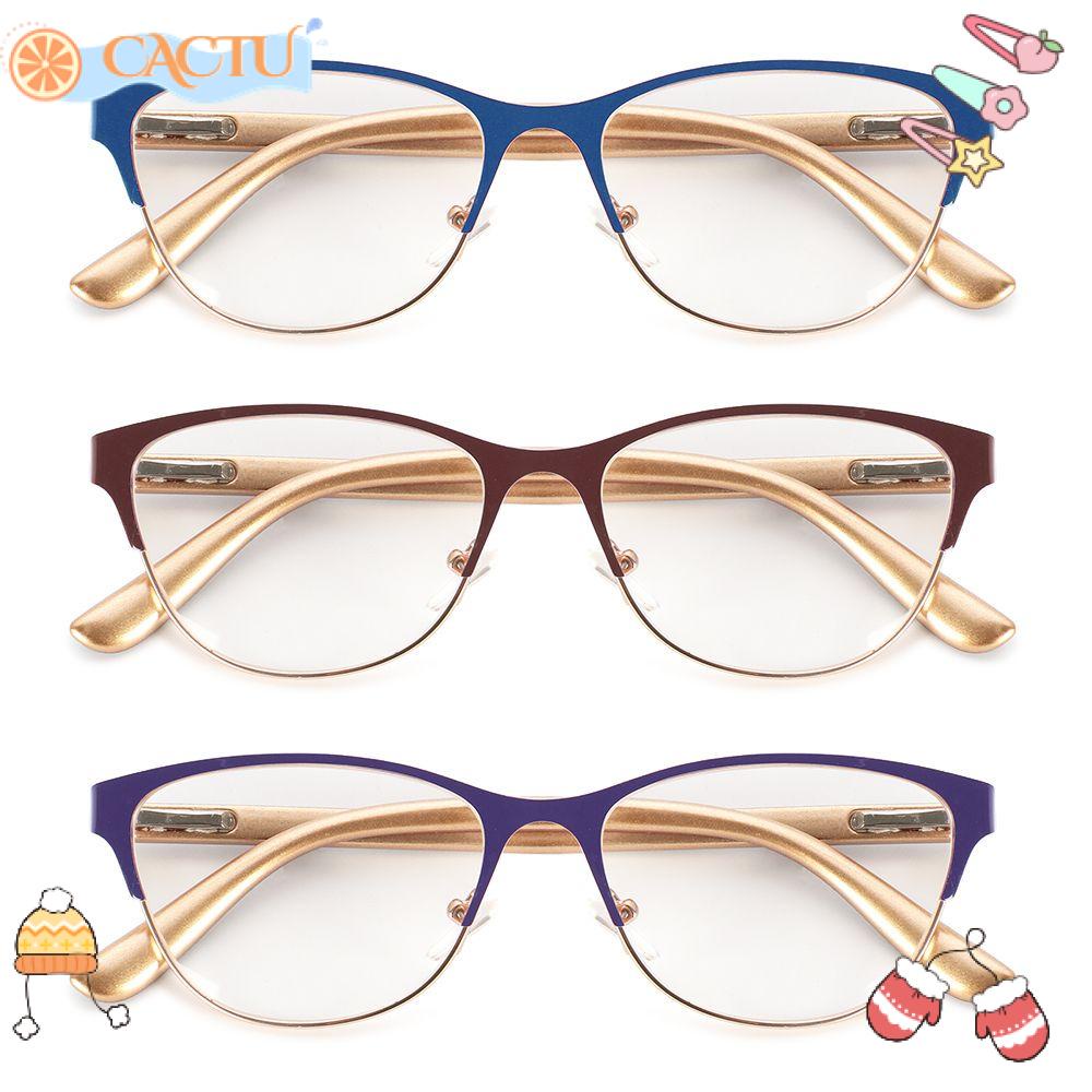 CACTU Kính Đọc Sách Nửa Gọng Trong Suốt Chống Mệt Mỏi Phong Cách Cổ Điển Cho Nam Và Nữ