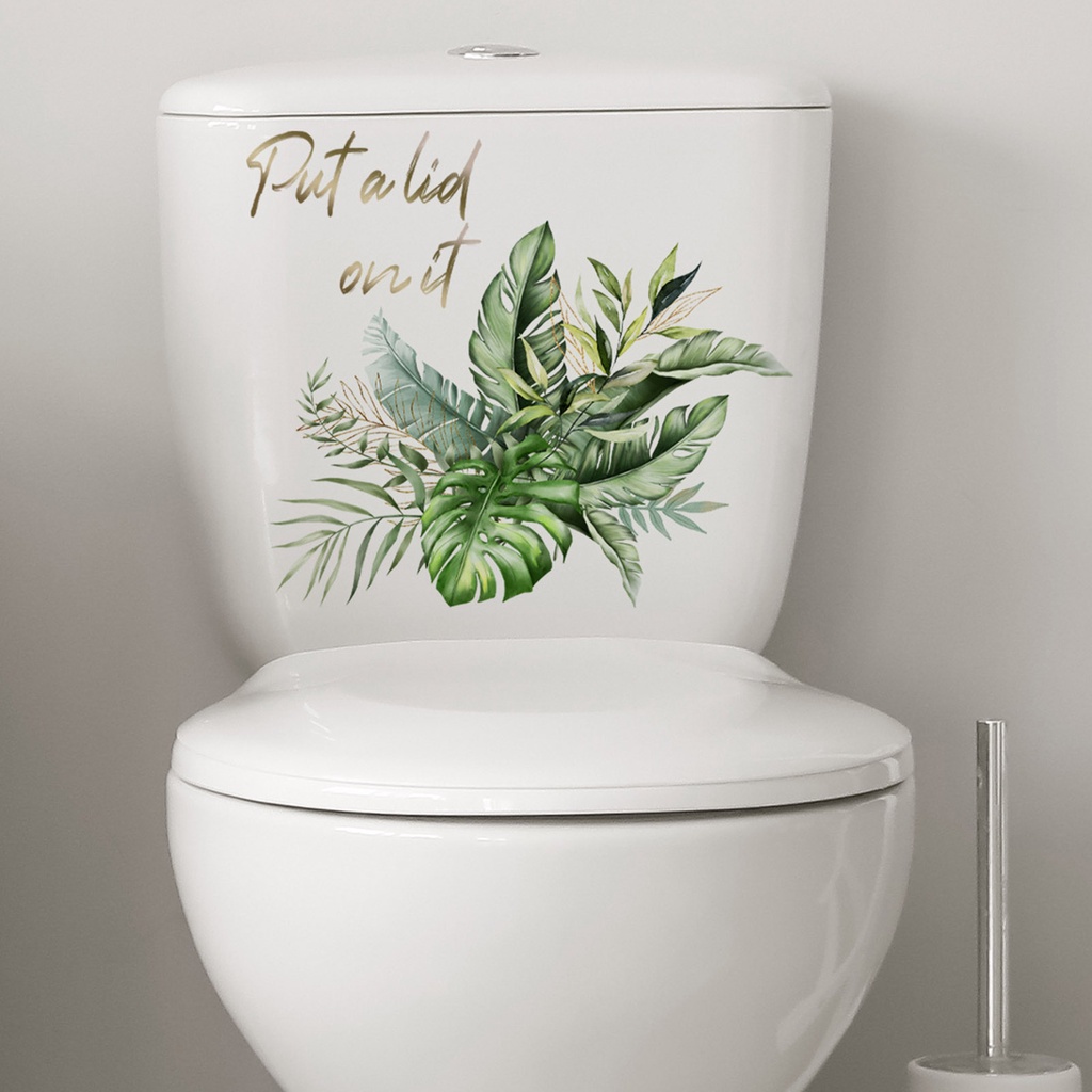 Miếng Dán Trang Trí Toilet In Chữ Tiếng Anh Bằng PVC Chống Thấm Nước