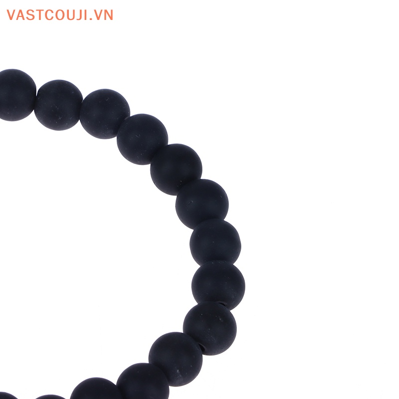 Vòng Tay Chuỗi Hạt Đá Hematite Tự Nhiên Mặt Thánh Giá Độc Đáo