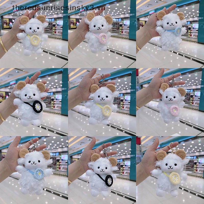 Móc Chìa Khóa Hình Cừu Nhồi Bông Mềm Mại Dễ Thương