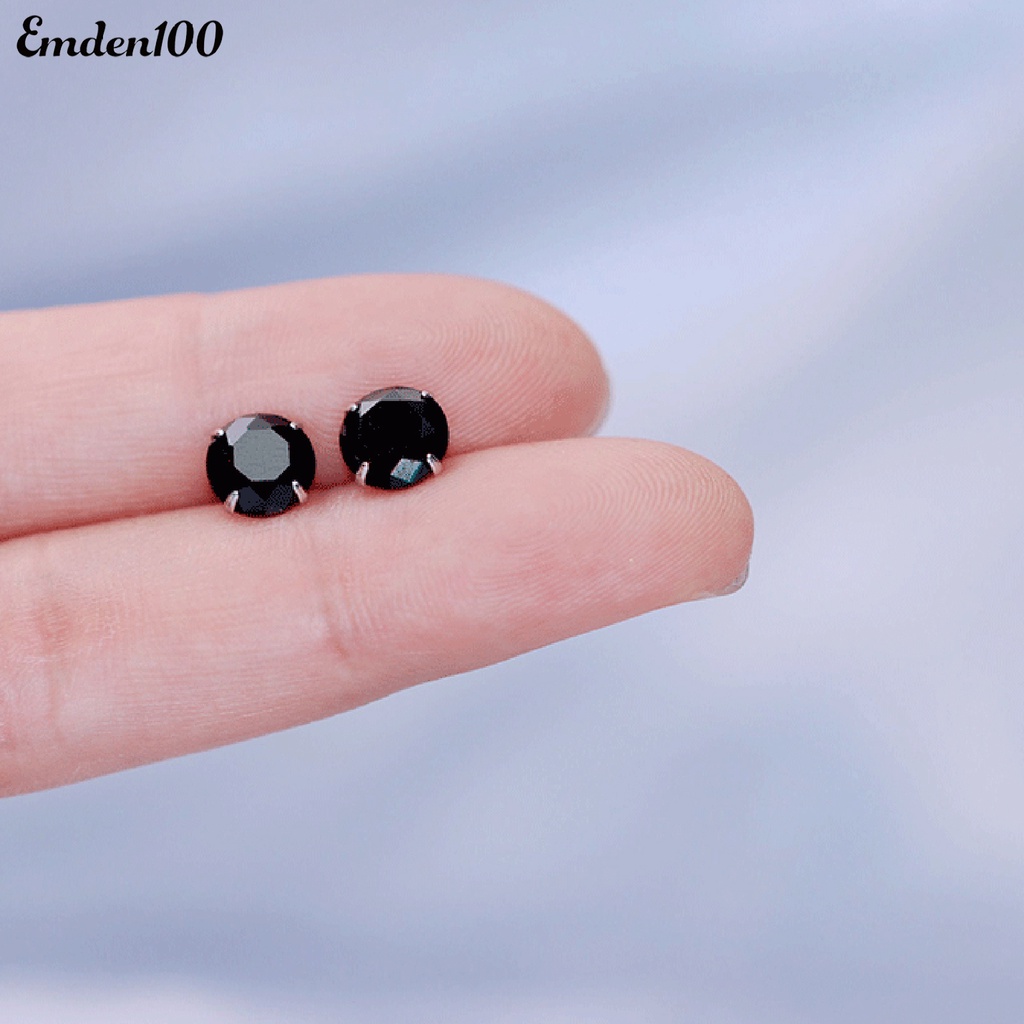 1 Đôi Bông Tai Đính Đá Thời Trang Dành Cho Nam Và Nữ