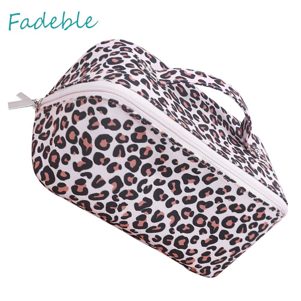 Túi Đựng Mỹ Phẩm Sức Chứa Lớn In Họa Tiết Da Báo Tiện Dụng Cho Nữ