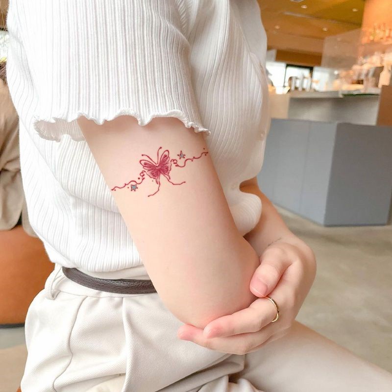 Hình Xăm Dán Tạm Thời Họa Tiết Nơ Chống Thấm Nước