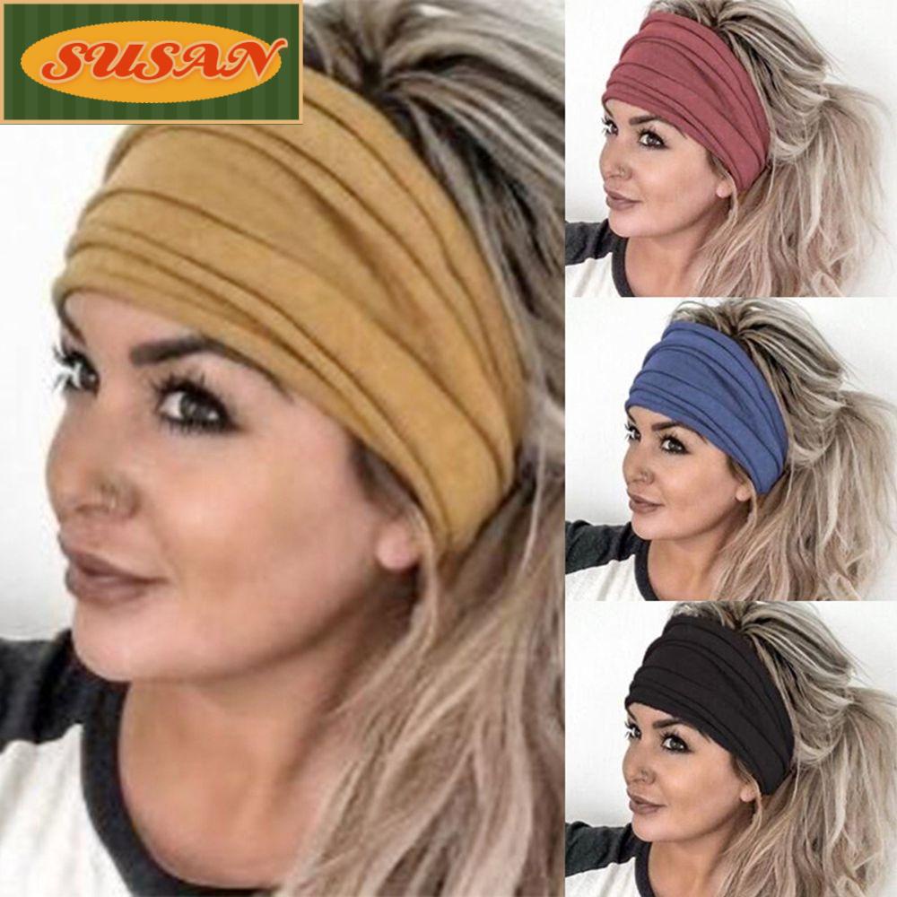 SUSANS Băng Đô Turban Bản Rộng Co Giãn Hỗ Trợ Tập Yoga